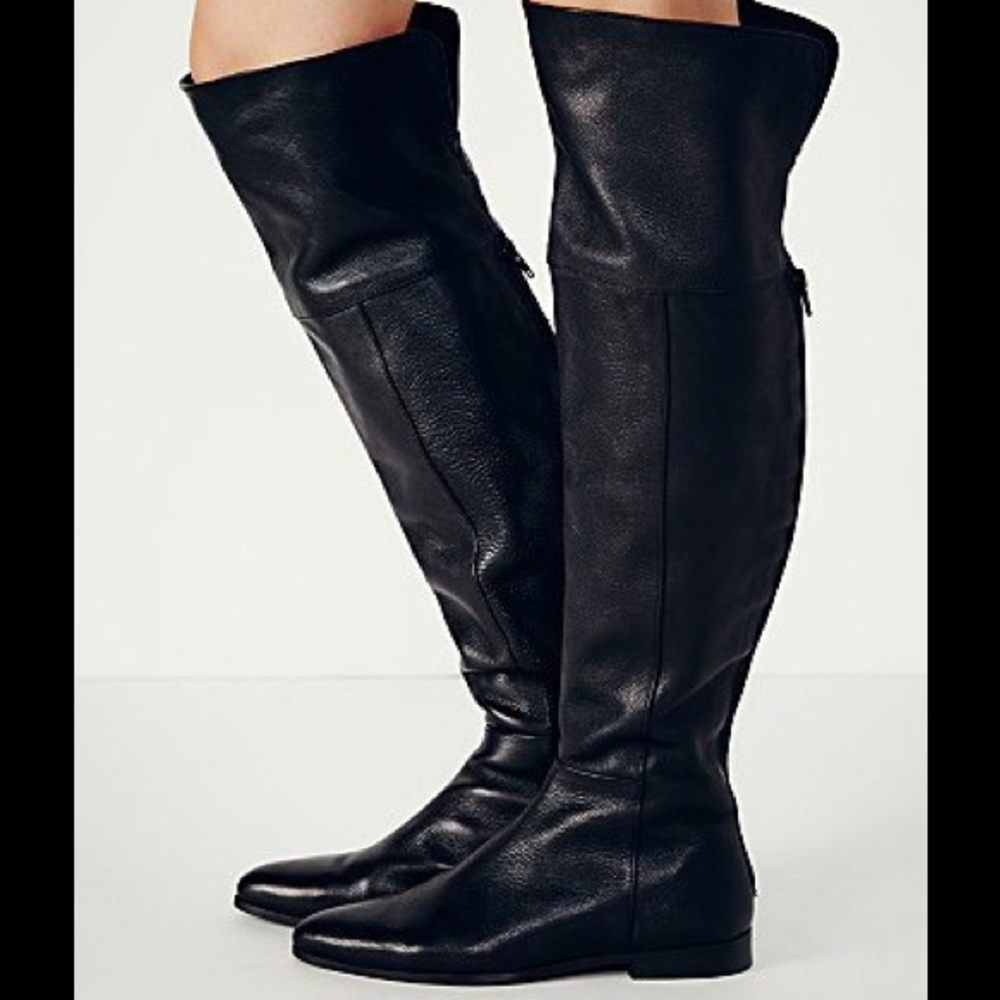 SEYCHELLES GRAFTON OVER THE KNEE BLK LEATHER BOOT